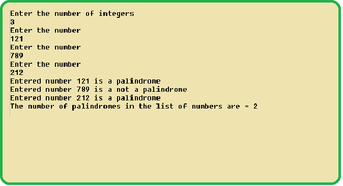 C Program To Check Palindrome Number